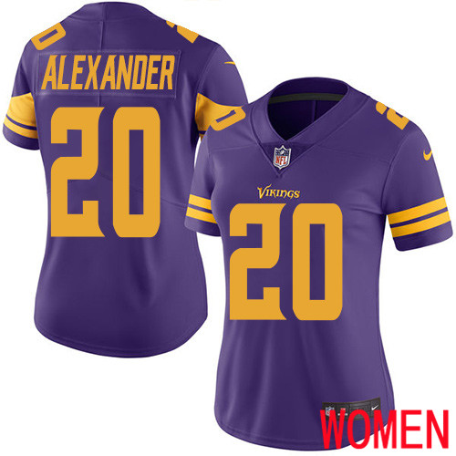 Minnesota Vikings 20 Limited Mackensie Alexander Purple Nike NFL Women Jersey Rush Vapor Untouchable